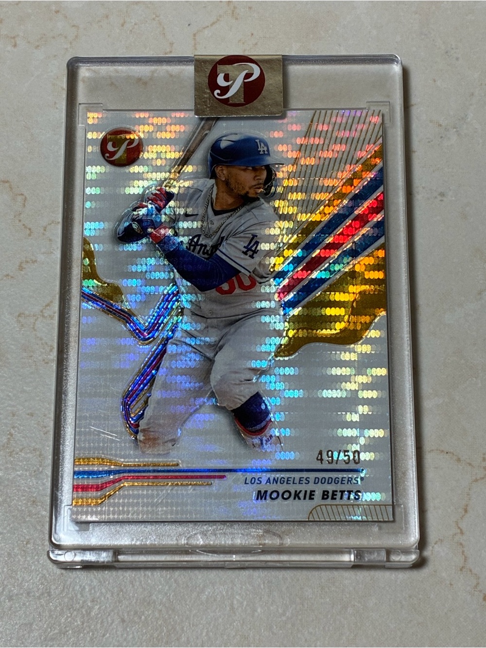 LA Dodgers Mookie Betts Gold Refractor Baseball Card